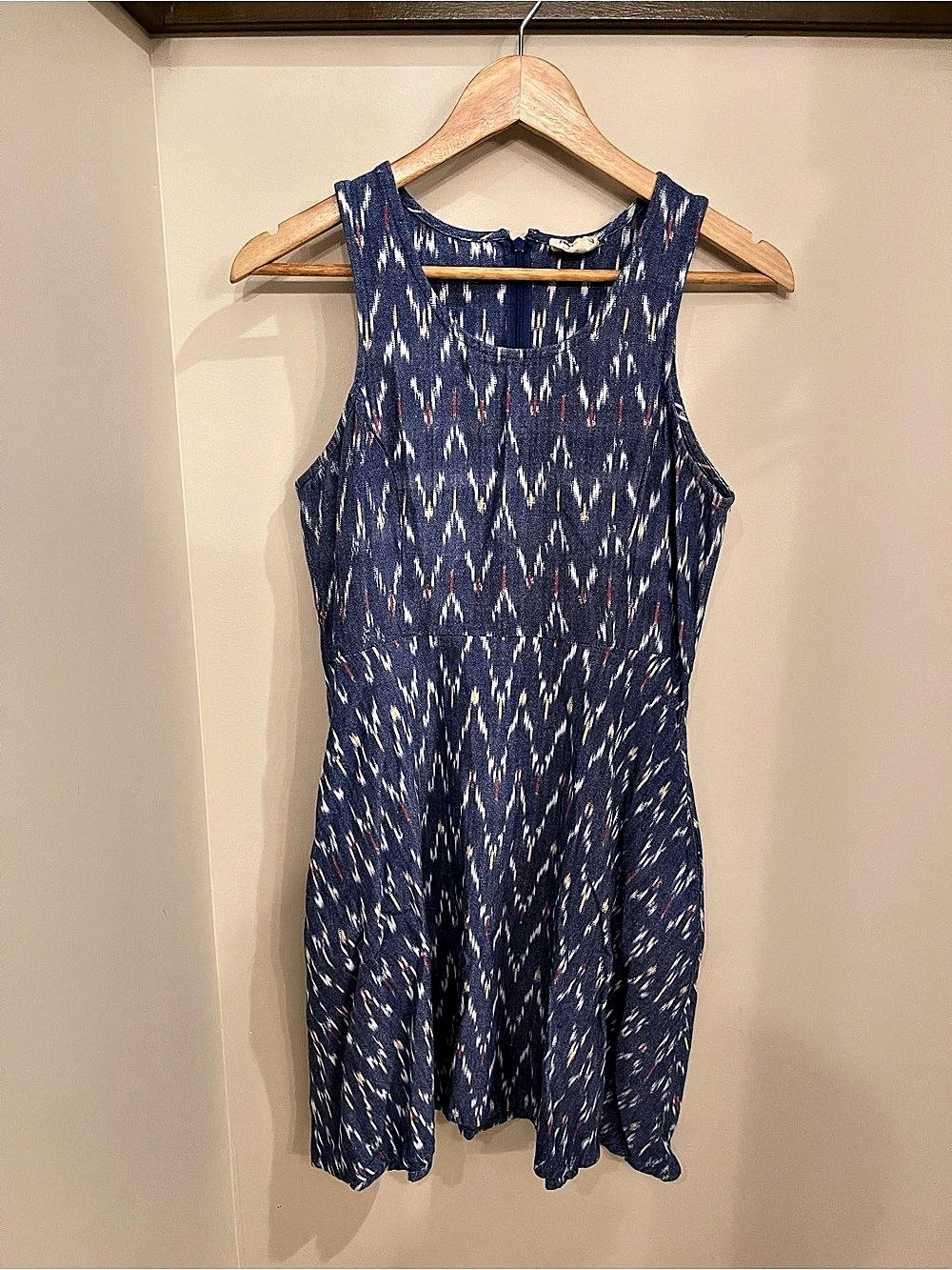 Women's Mini Dress in Blue & White Like New